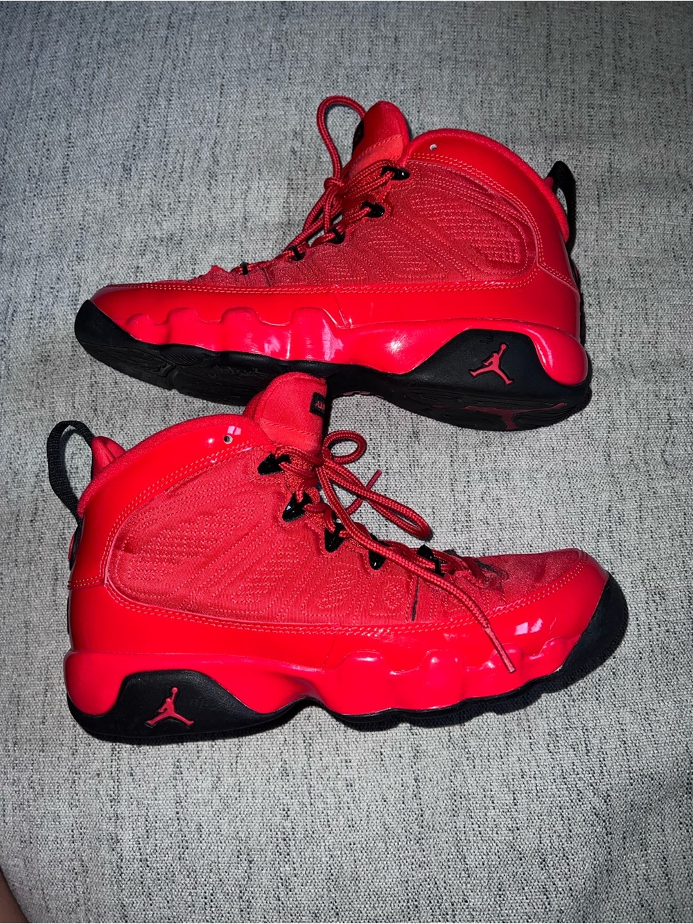 Jordan Kids' Red and Black High-Top Sneakers